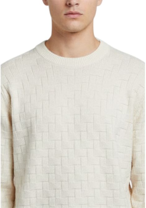 Crew neck jumper with relief detailing MASQ | sweaters | M5625 6510125